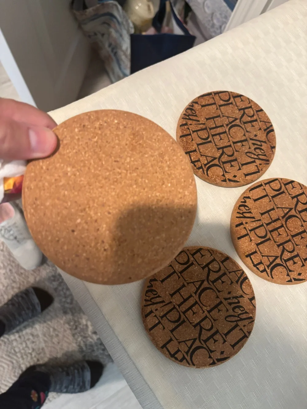 Emma Bridgewater Black Toast Set of 4 Cork Coasters